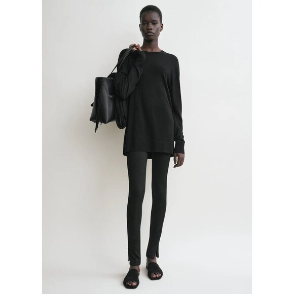 Toteme Zip Leggings in Black Small New Womens Skinny Pants - Picture 13 of 17